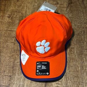 Clemson Nike Orange Cap with White Paw Logo
